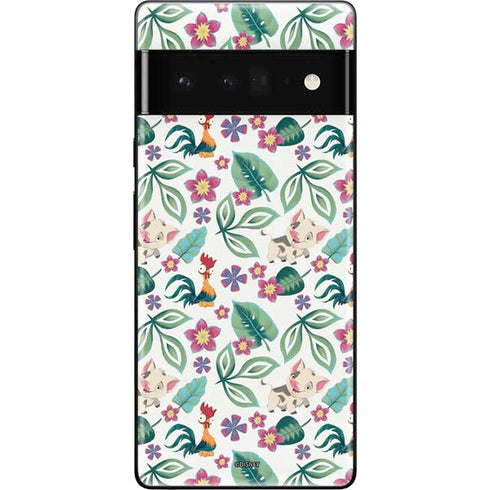 Disney Princess Moana Pua and Heihei Pattern Google Pixel 6 Pro Skin